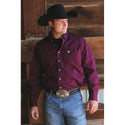 Cinch Men's Classic Fit Long Sleeve Solid Burgundy Shirt : XXLarge