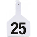 Z Tag White No Snag Cow ID Tag - Numbered 76 - 100: Pack of 25