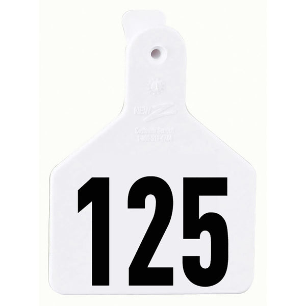 Z Tag Red No Snag Calf ID Tag - Numbered 101 - 125 : Pack of 25