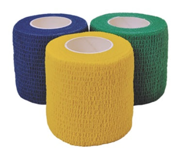 Cohesiant Wrap Bright Assorted Colors (Yellow/Green/Blue): 2 inches x 5yards 24ct