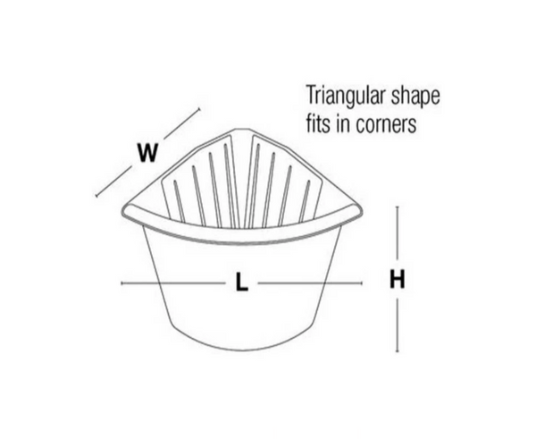 Corner Feeder w/Insert Blue : 32