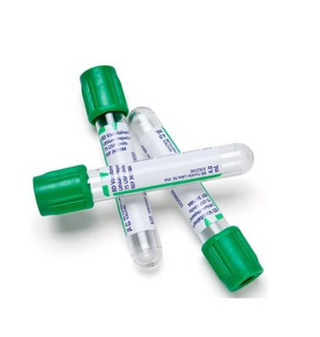 Vacutainer Blood Collection Tube Green Heparin 2 ml 100 ct