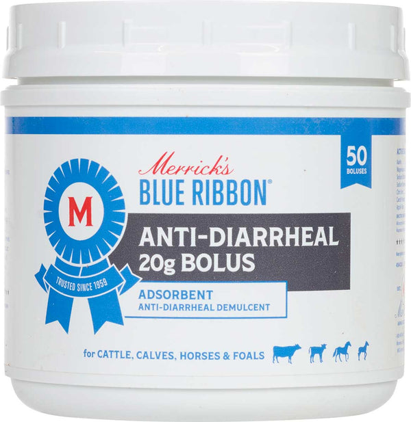 Merrick's Blue Ribbon Anti-Diarrheal Bolus 20gm : 50ct