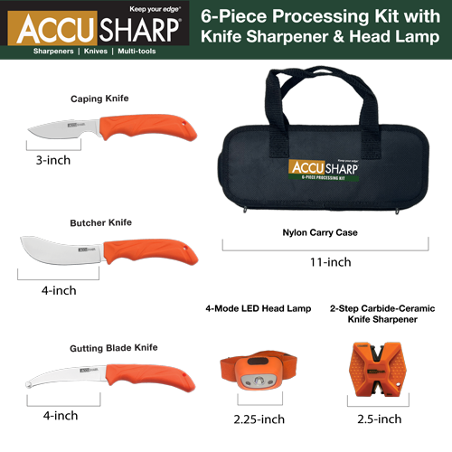 Accusharp Game Processing Kit : 6 Piece