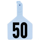 Z Tag Blue No Snag Cow ID Numbered Tags 26 - 50 : Pack of 25