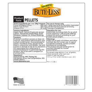 Absorbine Bute-Less Comfort & Recovery Pellets: 10lb