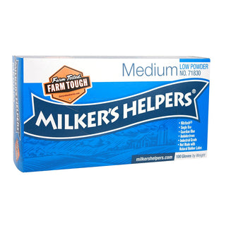 Milkers Helpers Powdered Gloves : Medium 100ct