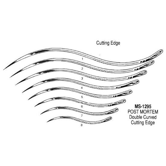 Integra Miltex Post Mortem Double Curved, Cutting Edge Surgical Needle Size 1 : 12ct