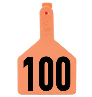 Z Tag Orange No Snag Cow ID Numbered Tags 151 - 175 : Pack of 25