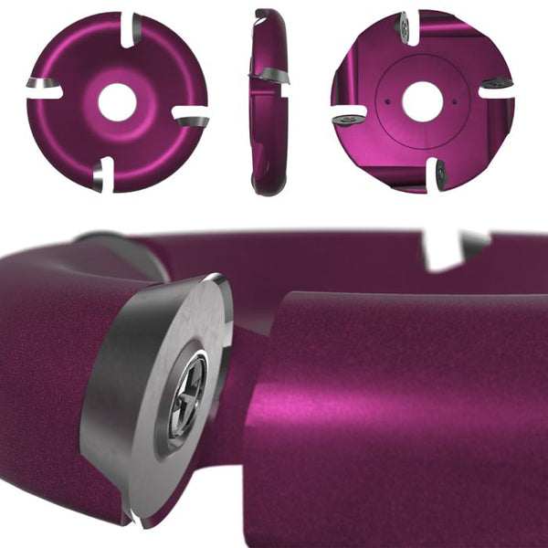 Roto Clip 4 Slot Round Carbide Disc : Purple 4inch