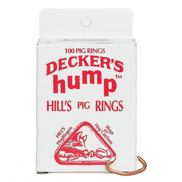 Decker Hill Hump Hog Rings Pig #1 Red : 100ct