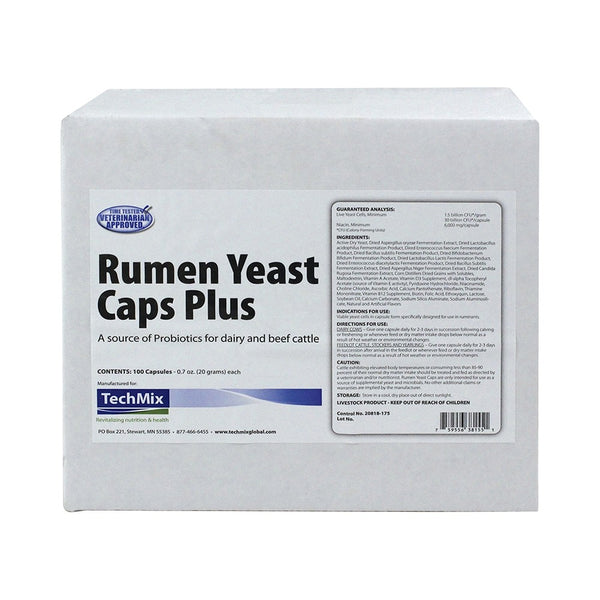 TechMix Rumen Yeast Caps Plus : 100ct