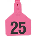 Z Tag Pink No Snag Calf ID Tag - Numbered 51 - 75 : Pack of 25