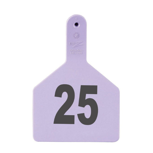 Z Tag Purple No Snag Cow ID Tag - Numbered 76 - 100: Pack of 25