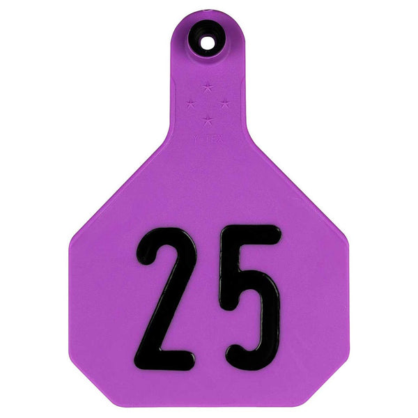 Y-Tex Purple All American 4 Star Tags Large Numbered 176-200: Pack of 25