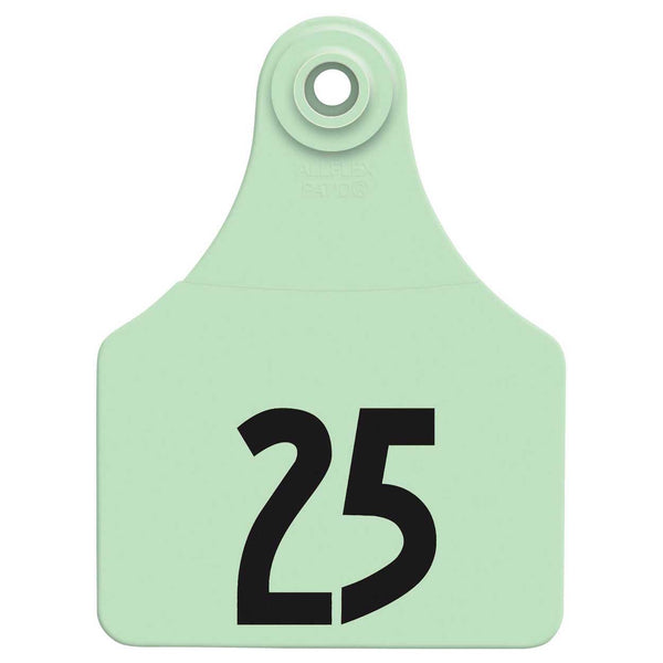 Allflex Green Global Large Numbered Tags 51-75 : Pack of 25