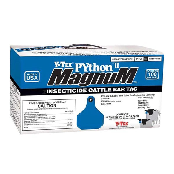 Python Magnum II Insecticide Ear Tags 100ct